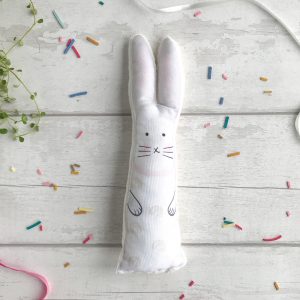 Rainbow bunny soft toy