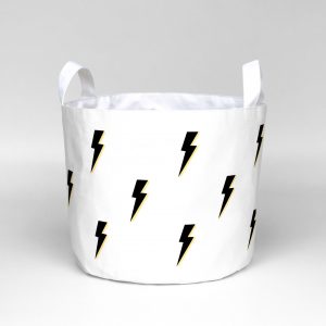 Lightning bolt toy basket