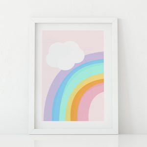 Rainbow nursery art print