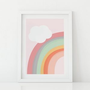 kid’s room rainbow print