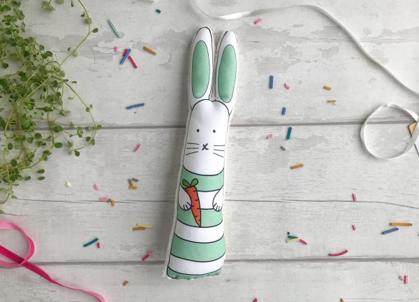 Green stripes bunny rabbit