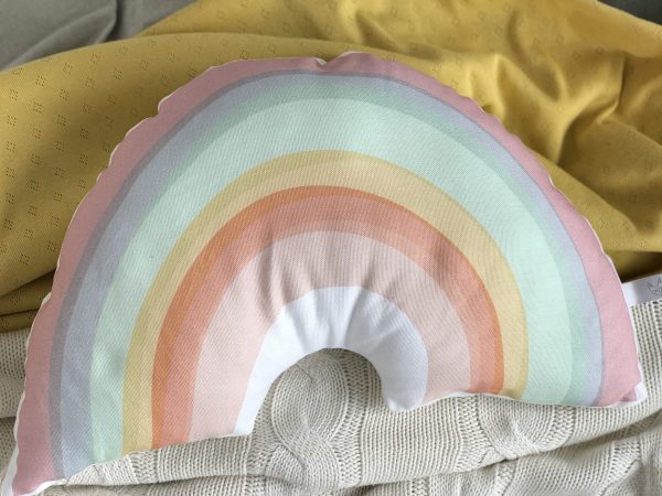 Kids colourful rainbow cushion