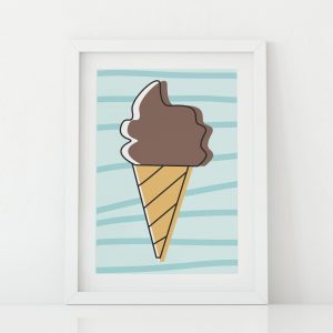 Chocolate ice cream print